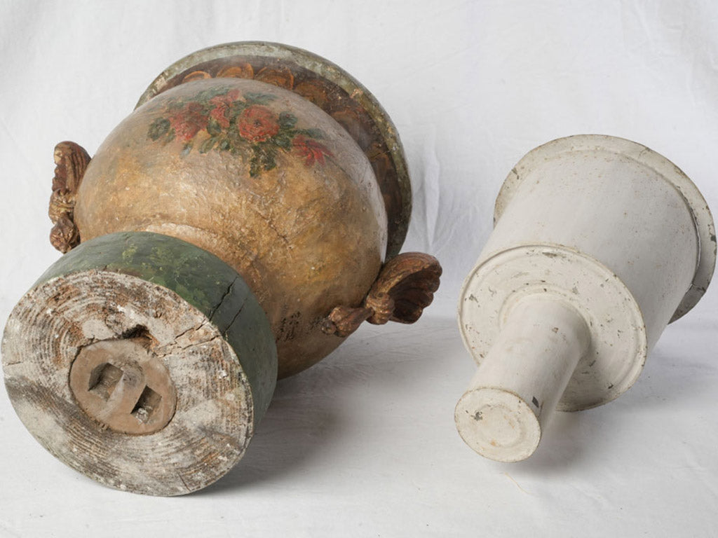 Artisanal volute shell handled urn