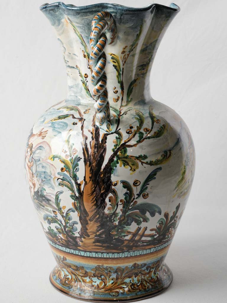 Exquisite hand-painted Italian vase