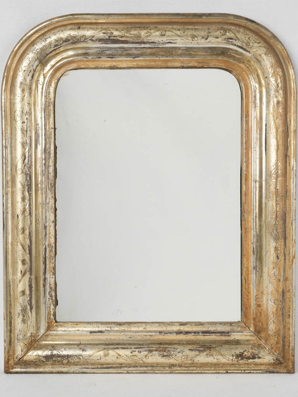 Petite gilded 19th-century Louis Philippe mirror