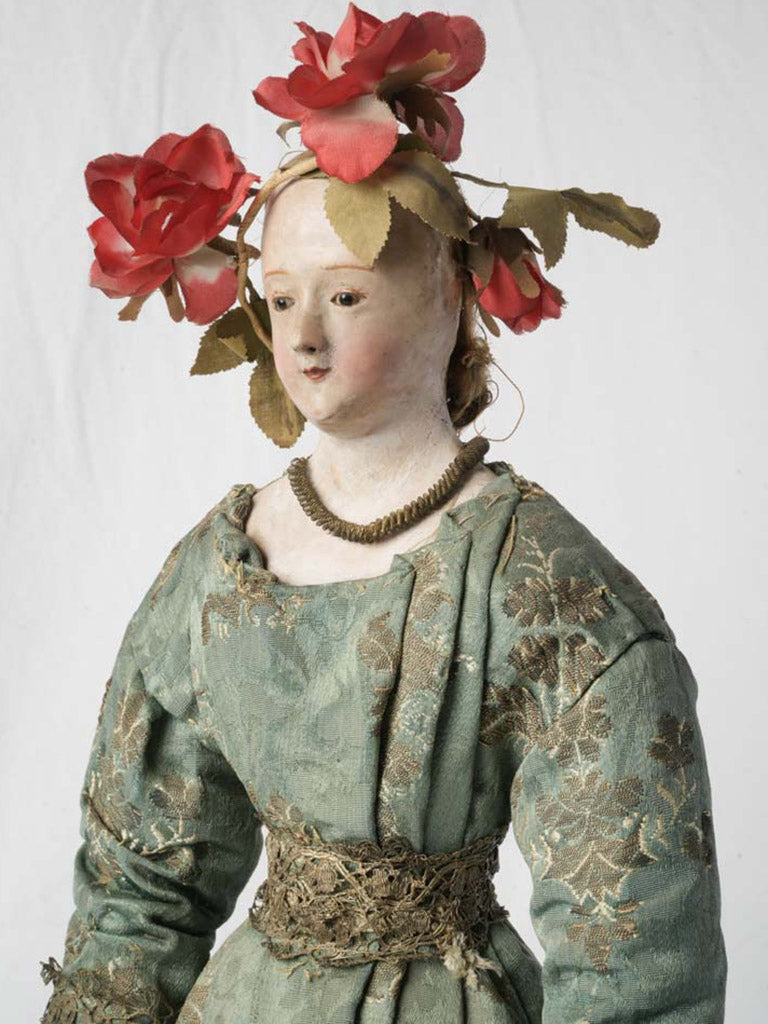 Intricate floral motif gown relic