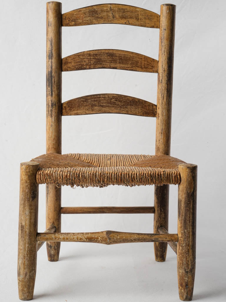 Timeworn patina wooden chair