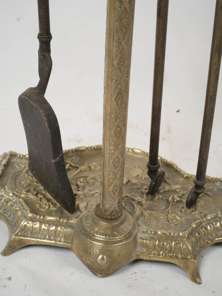 Classic opulent bronze hearth ensemble