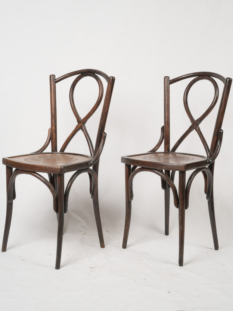 Vintage beechwood bistro chairs