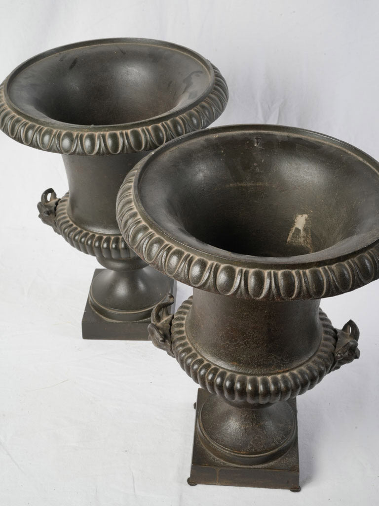 Cast iron Medici urns display