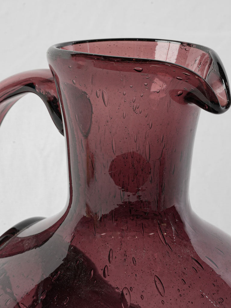 Deep aubergine artisan carafe