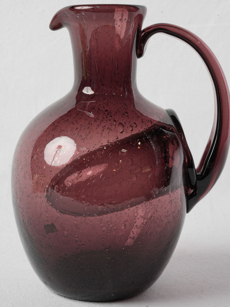 Deep aubergine French glass jug