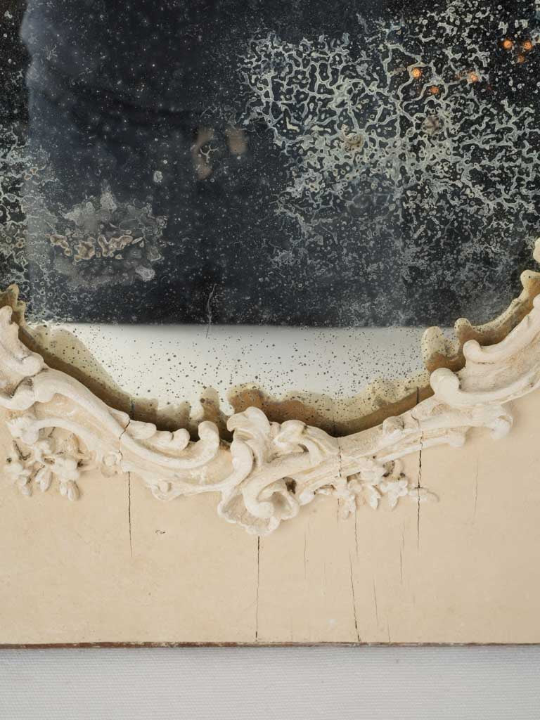 Timeless French floral oval wall mirror
