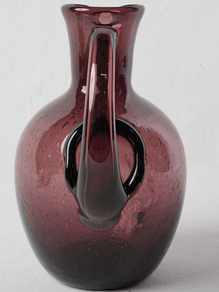 Handcrafted aubergine swirl pitcher