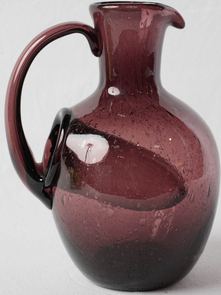 Traditional bubble-infused glass pitcher