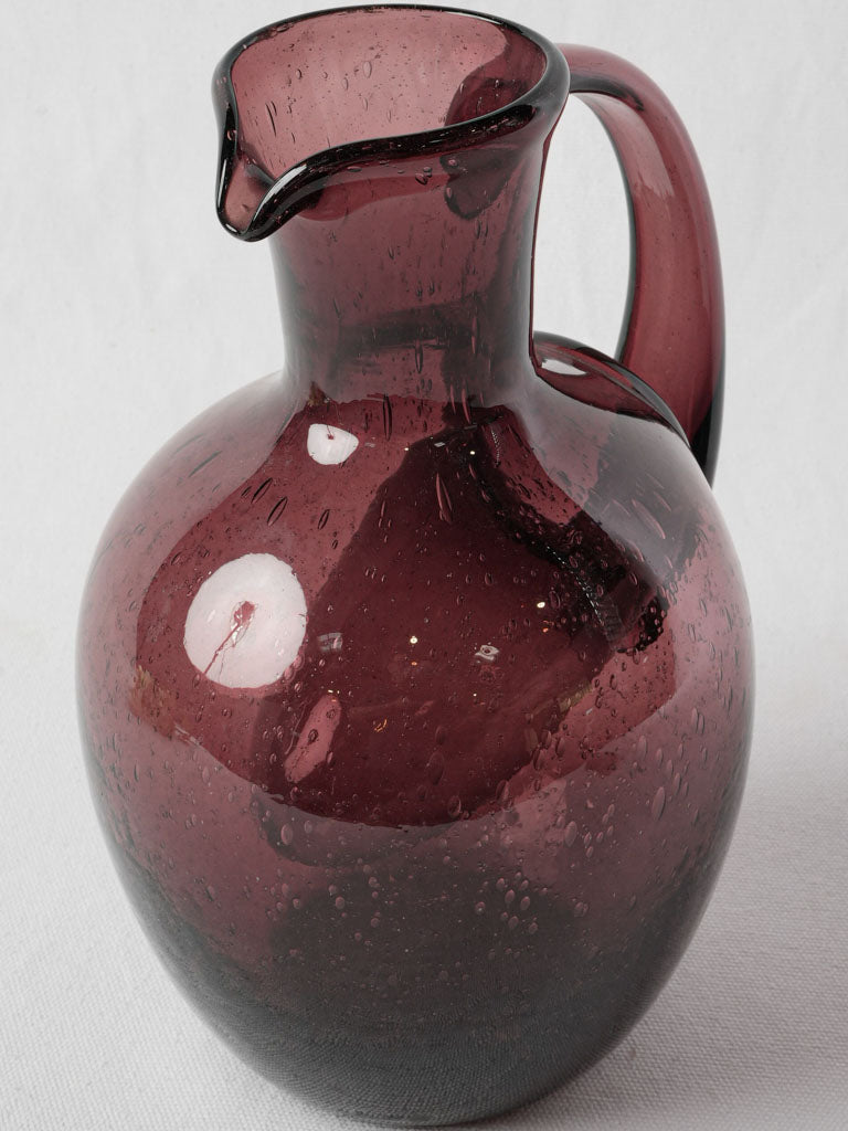 Authentic vintage French glass jug