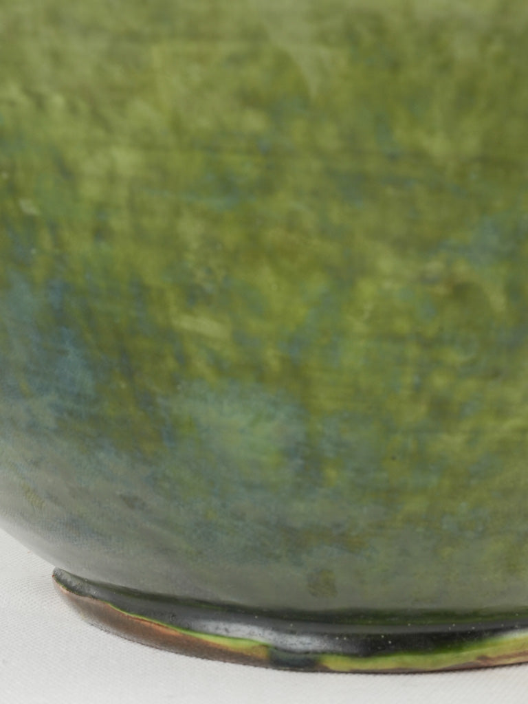 Custom-designed ceramic green serving bowl