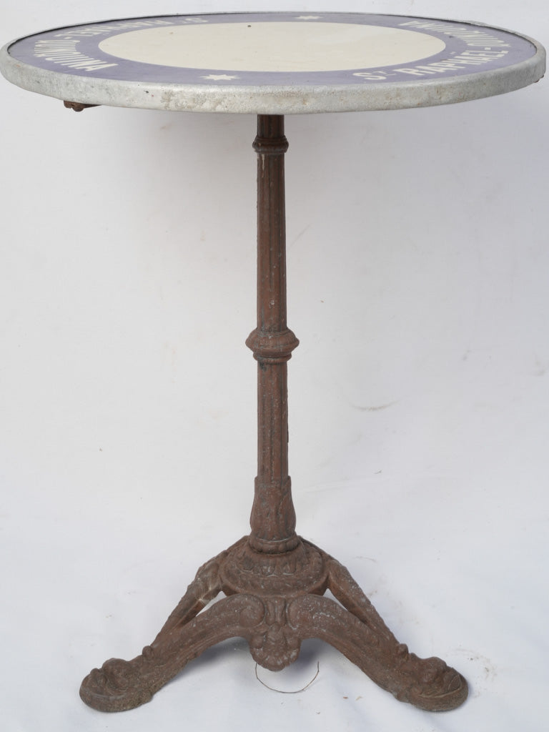 French Quinquina Top Bistro Table