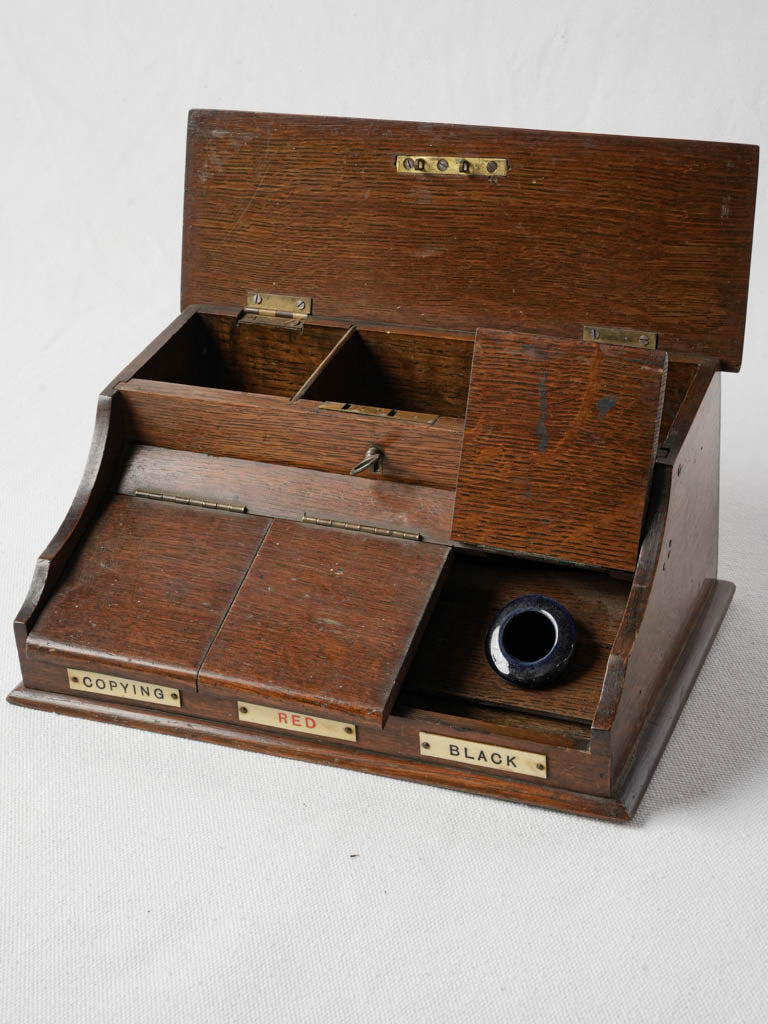 Antique Edwardian inkwell set