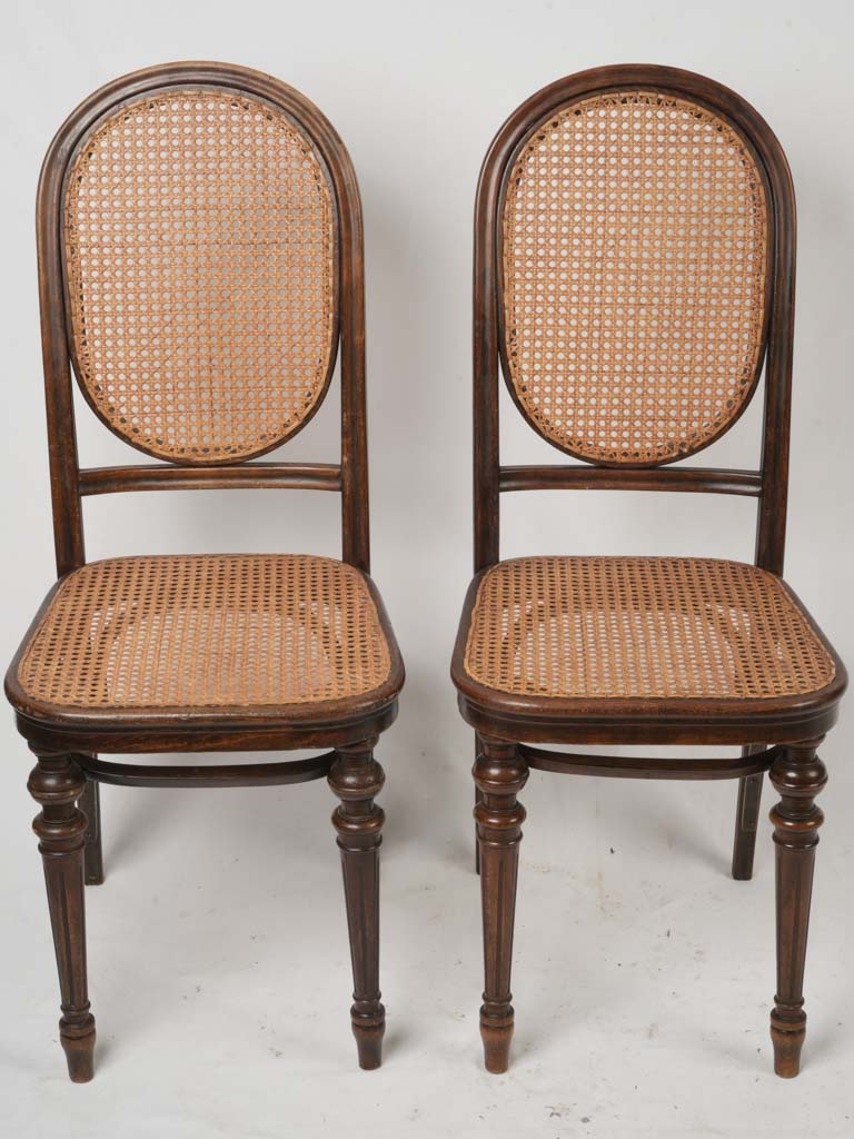 Rare curved-leg dining chairs