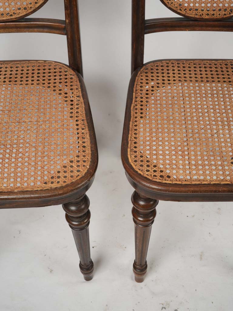 Graceful light-canework seating