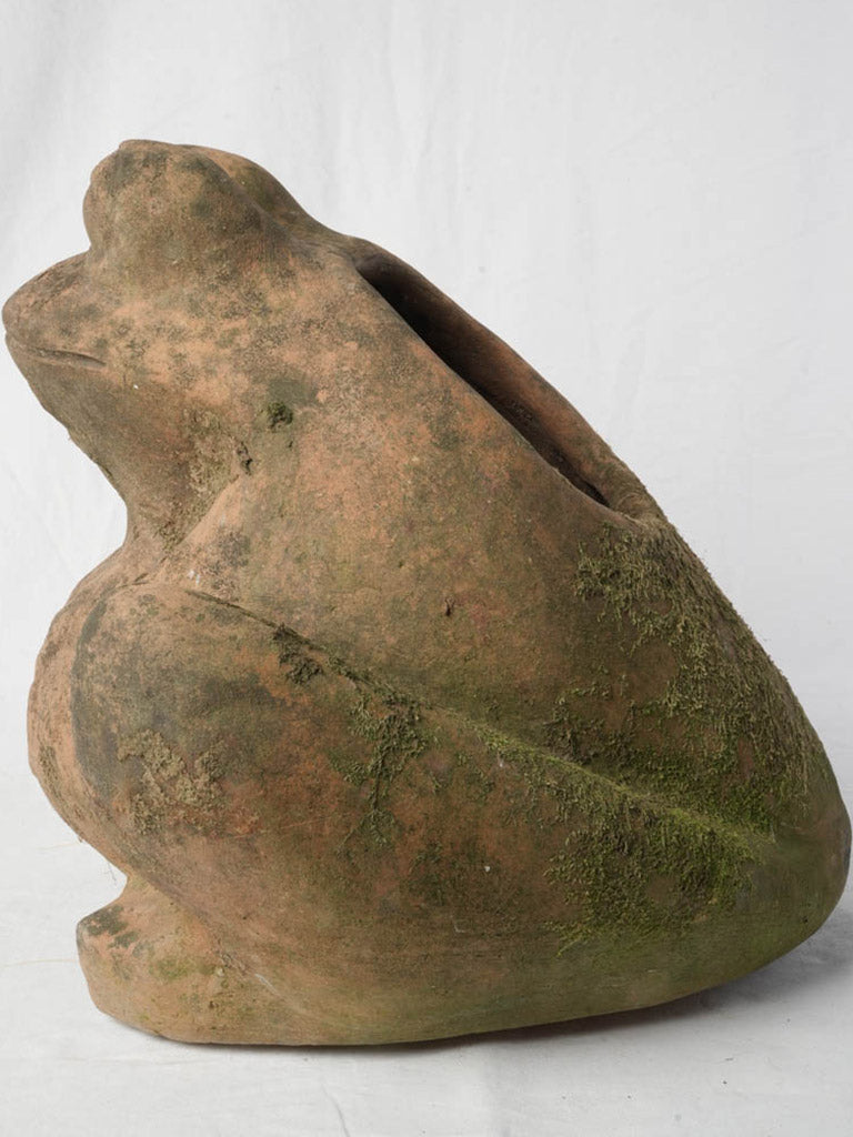 Decorative prominent eyes frog sculpture