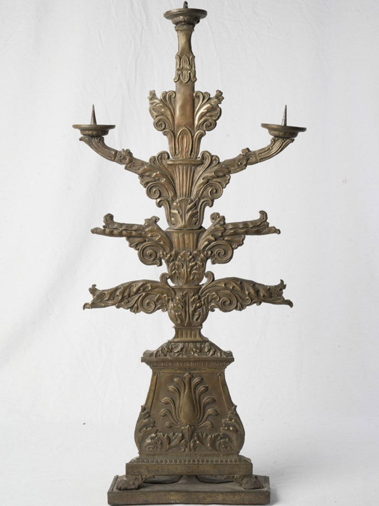 Decorative wooden structure candlestick