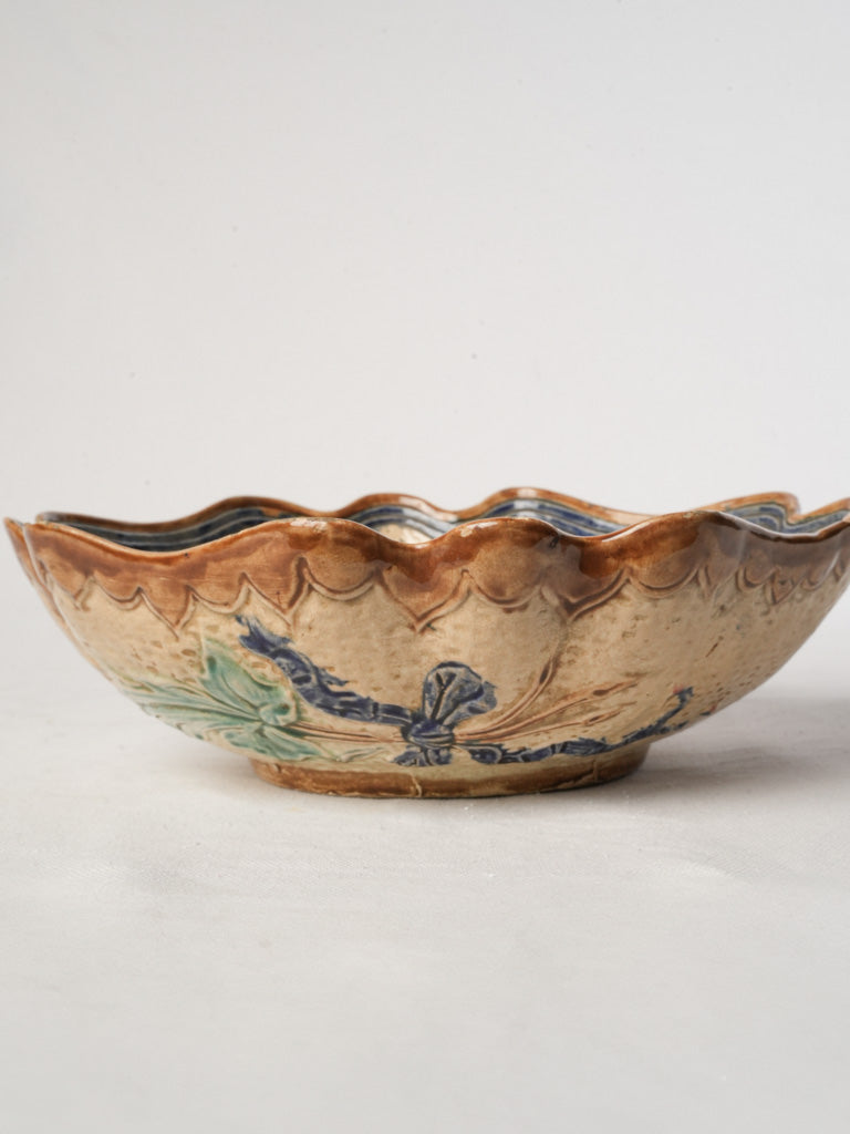 Decorative beige floral tableware