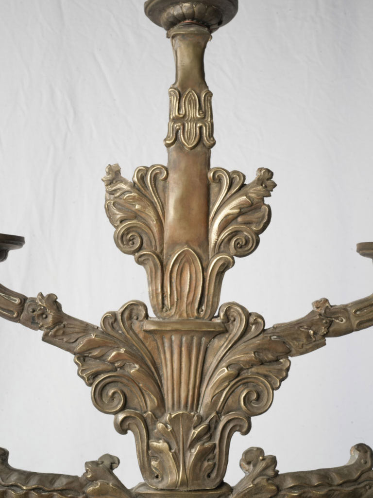 Elegant antique altar candelabrum