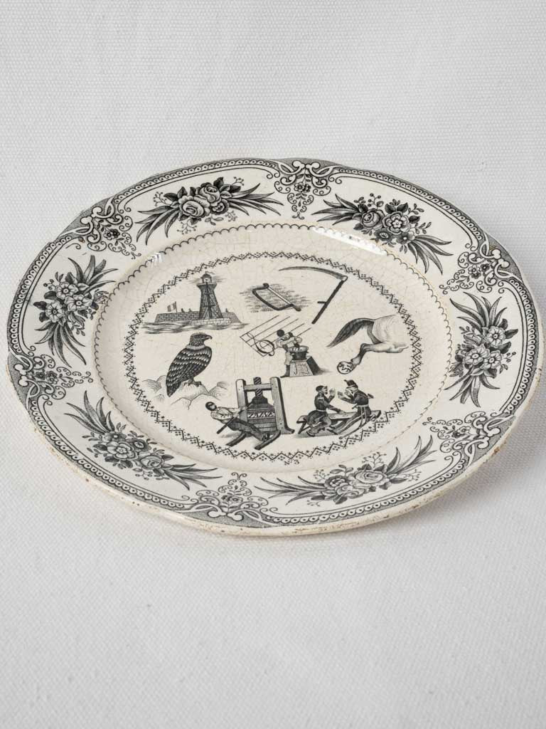 Exquisite Gien faience dish