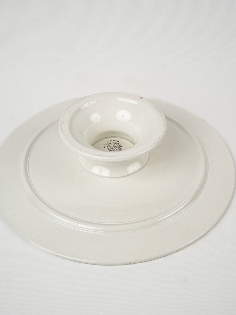 Charming antique Boch Frères La Louvière cake stand