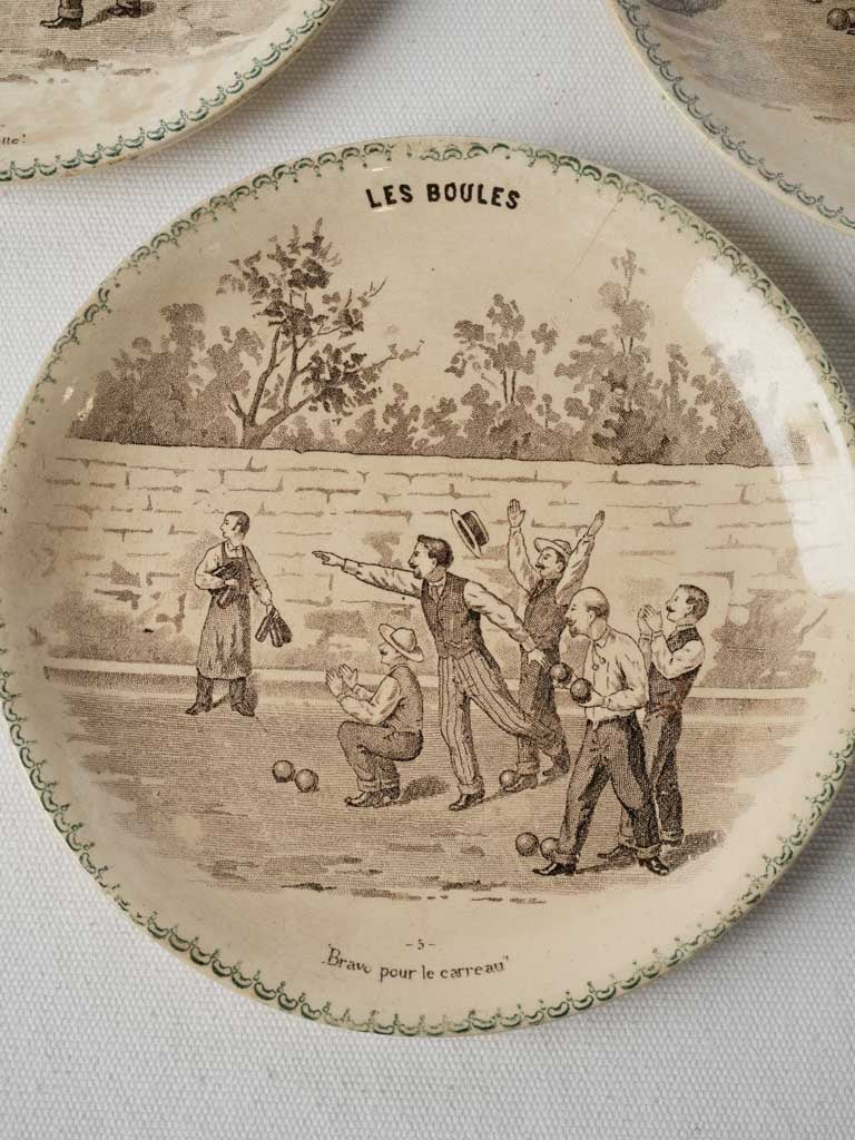 Vintage Sarreguemines cheese serving plates