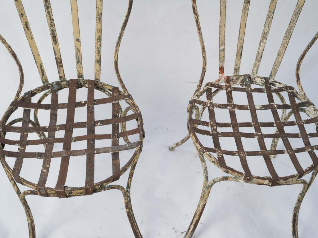 Wrought iron Carré Usine patio chairs