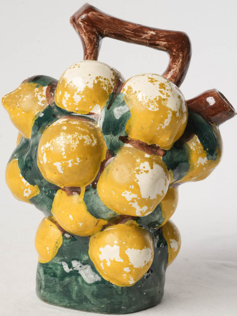 Catalan Glazed Earthenware Porró Shaped as a Lemon Cluster c.1950 – 10¼"