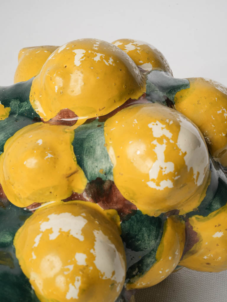 Catalan Glazed Earthenware Porró Shaped as a Lemon Cluster c.1950 – 10¼"
