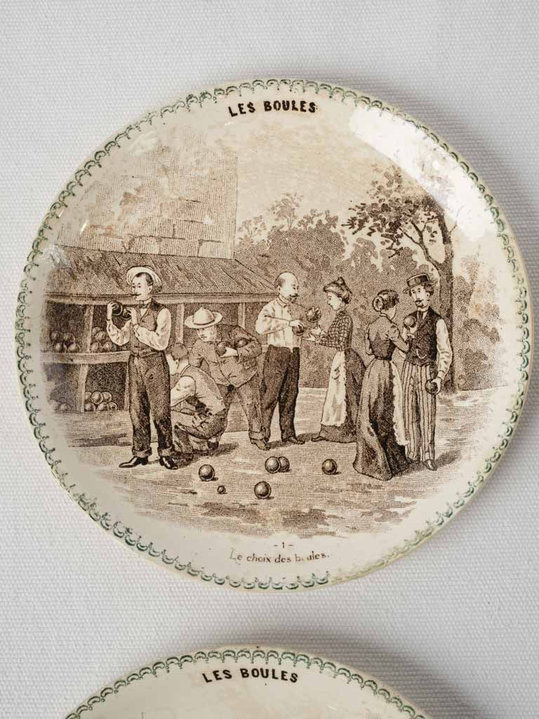 Artistic French ceramic dessert plates