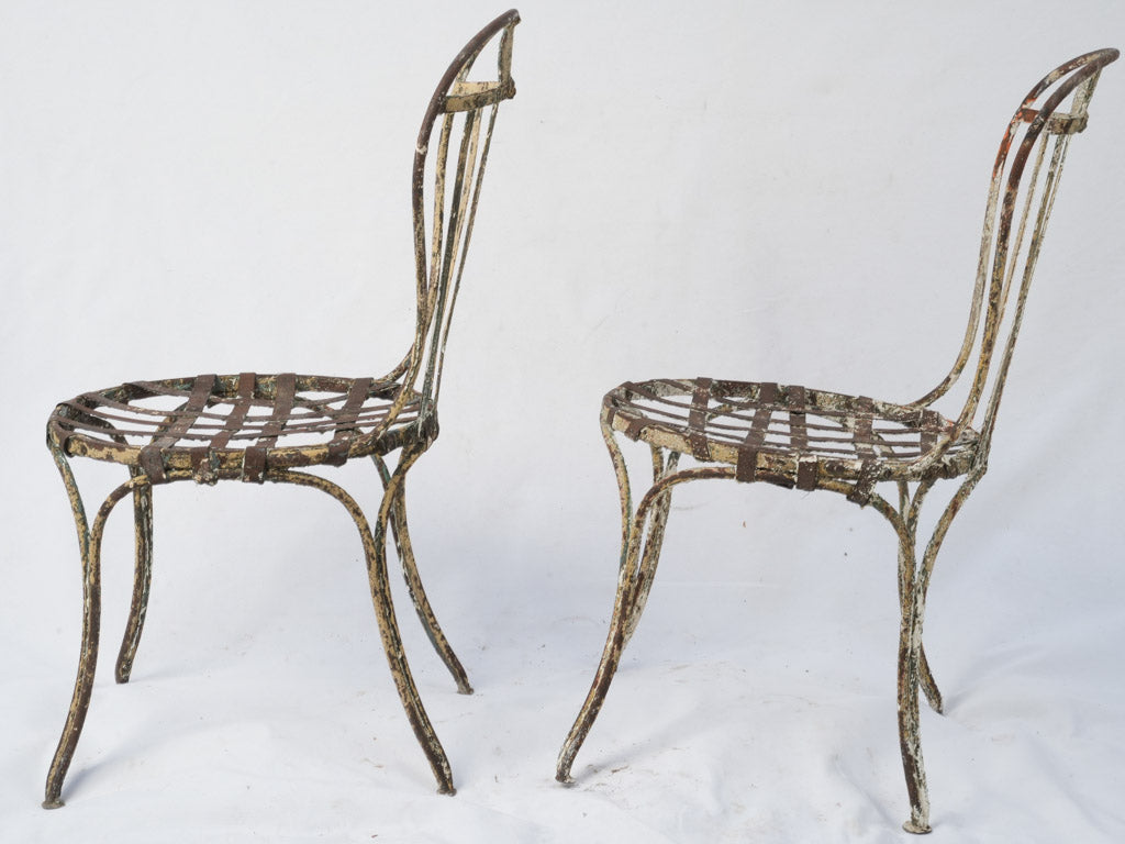 Durable vintage iron garden chairs