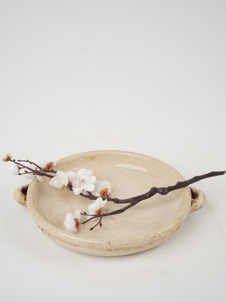 Rustic French artisanal ceramic casserole