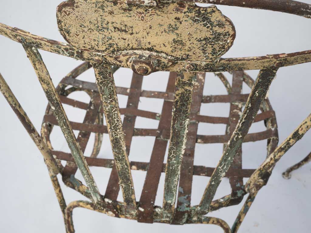 Refined vintage iron garden seating