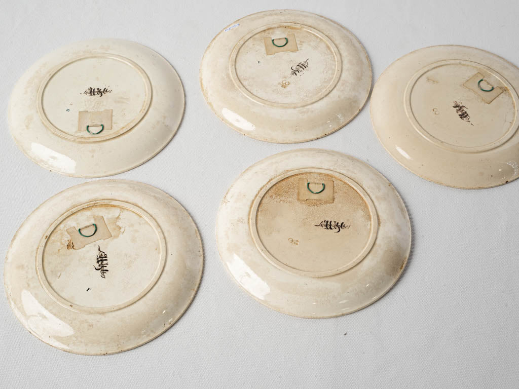 Renowned maker Sarreguemines plates
