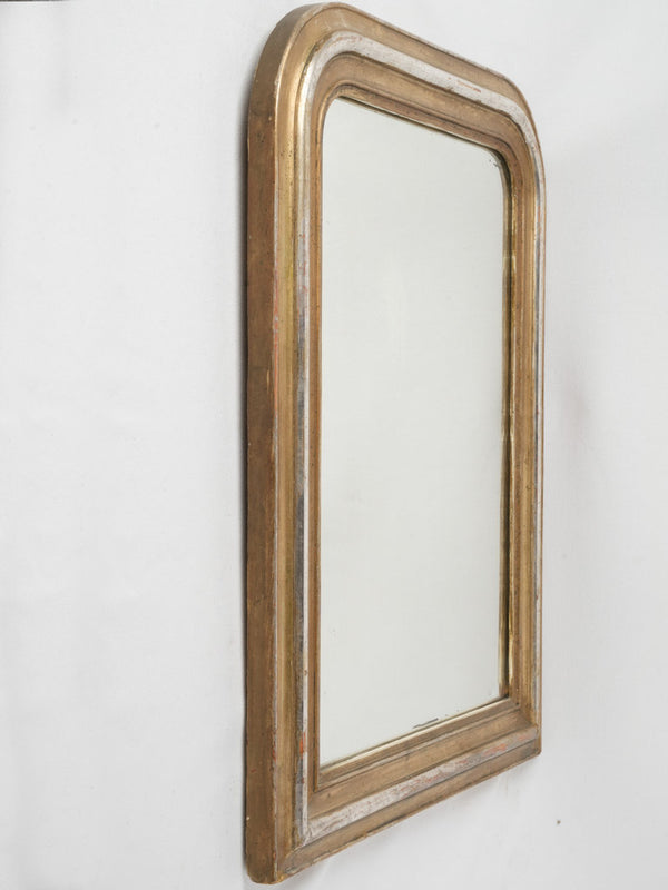 Louis Philippe mirror w/ silver & gold frame 29¼" x 21¾"