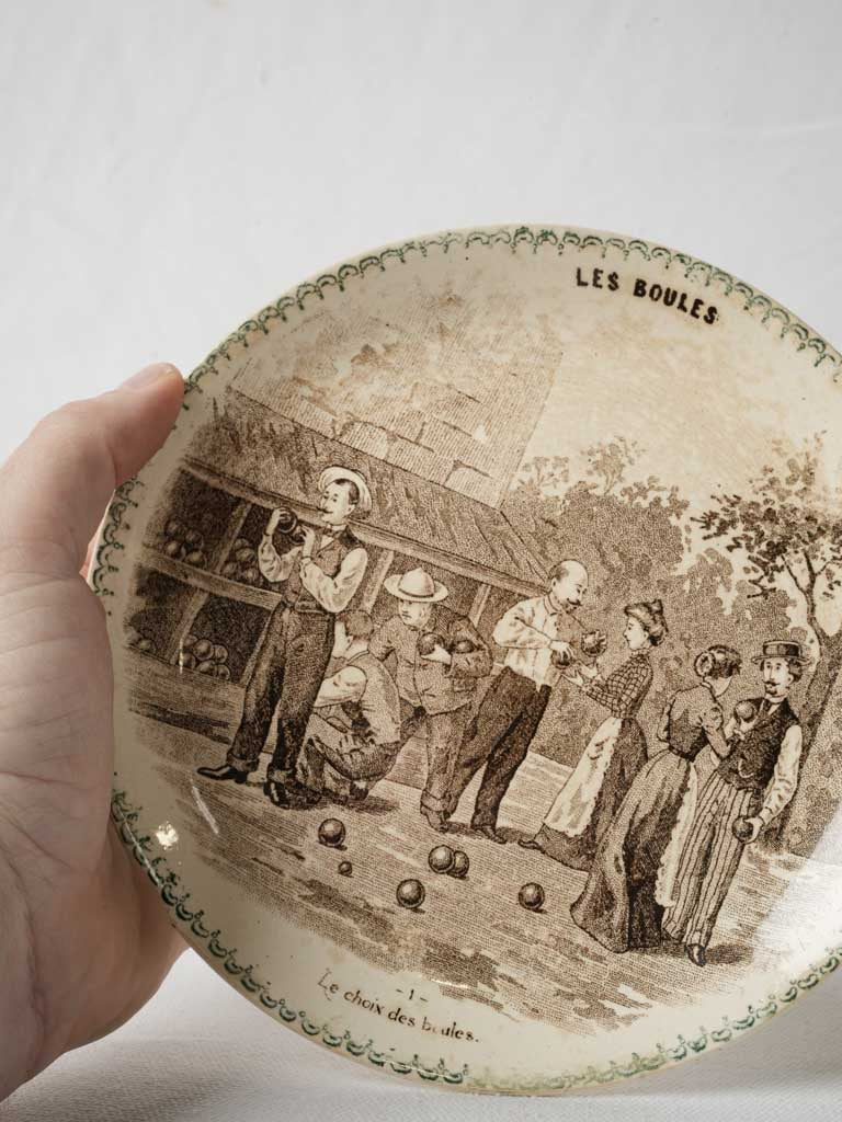 Sepia-toned collectible talking plates
