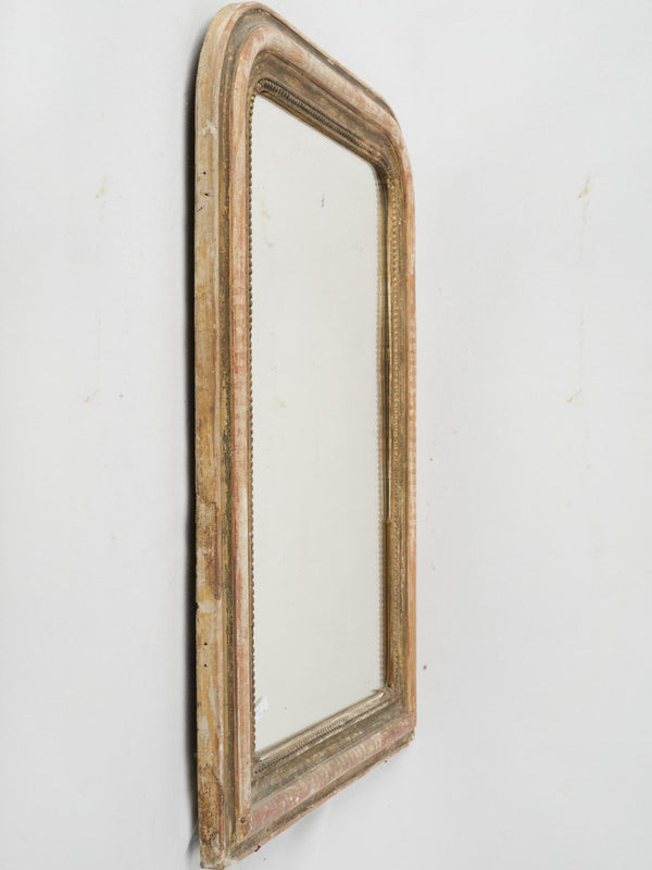 Vintage maroon with original gilding mirror