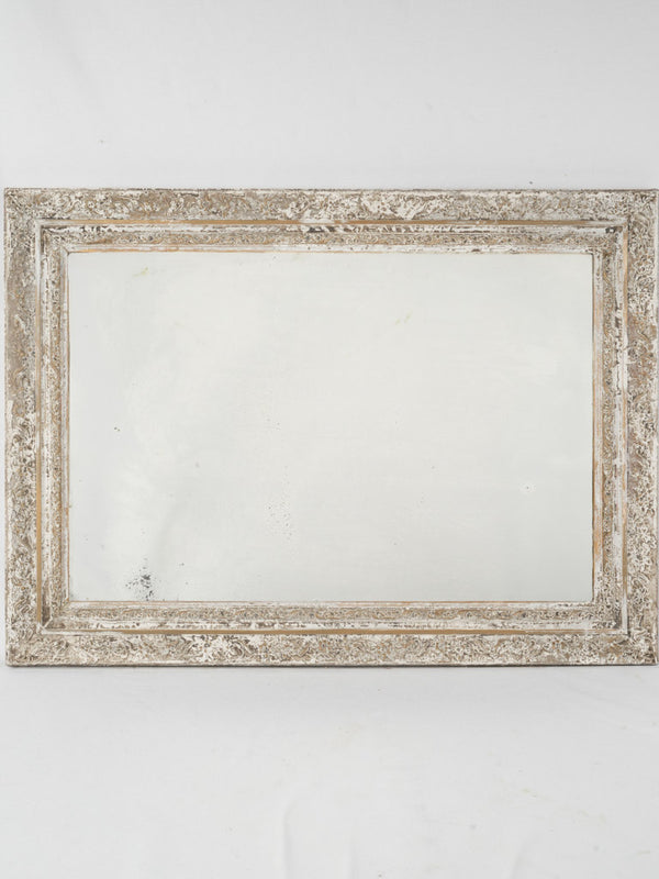Antique Restoration mirror w/ beige & gold frame 25¼" x 34¼"