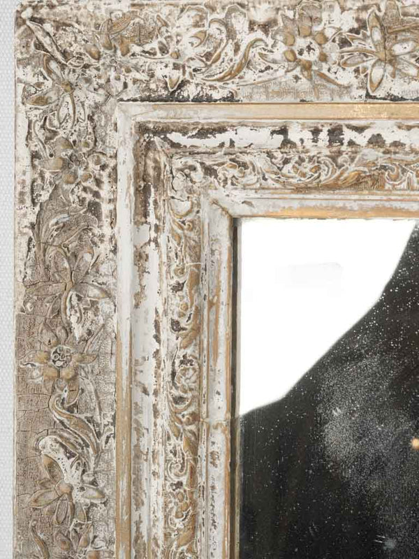 Vintage floral motif gilt mirror