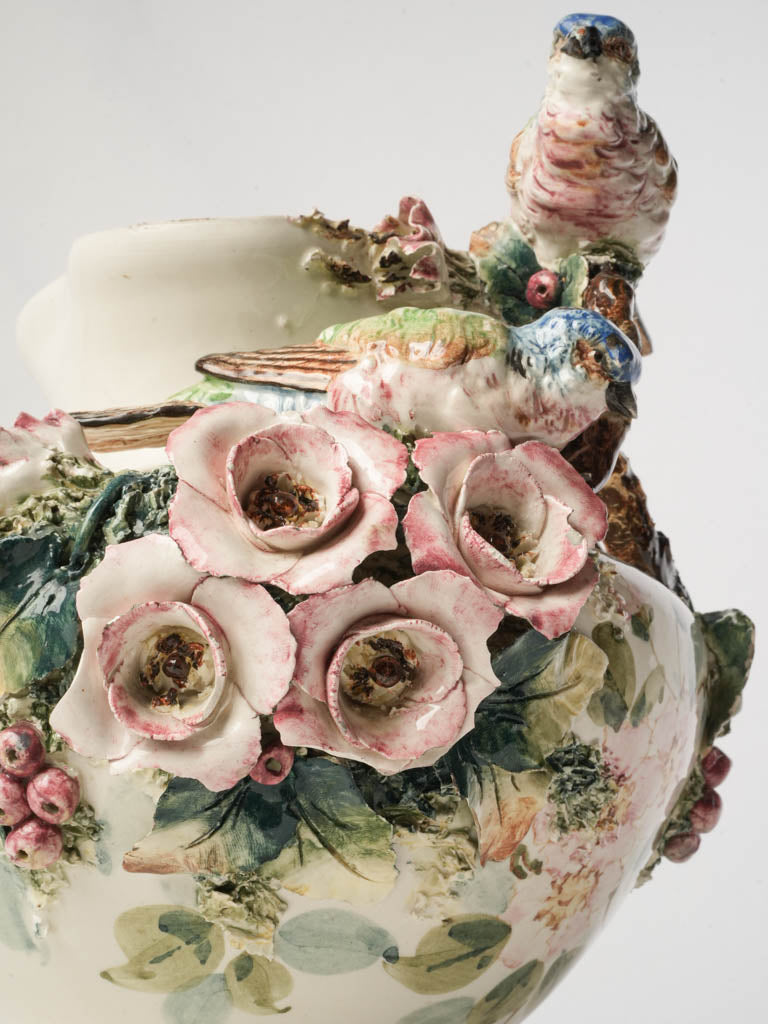 Antique floral-themed decorative sculpture