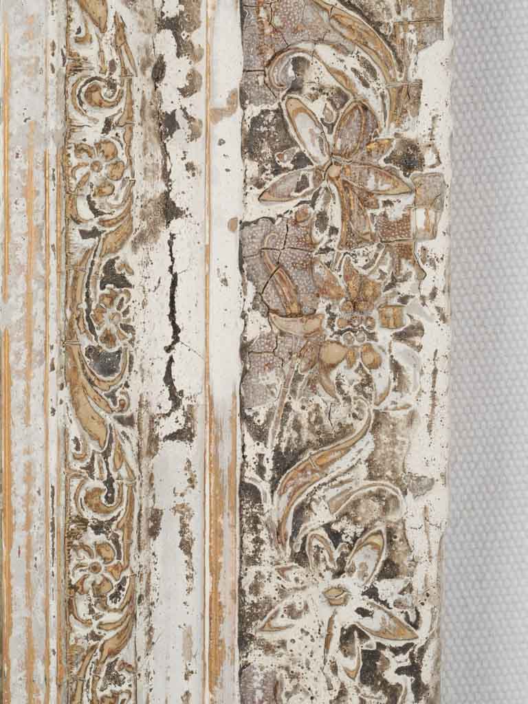 Beige and gold foliage mirror