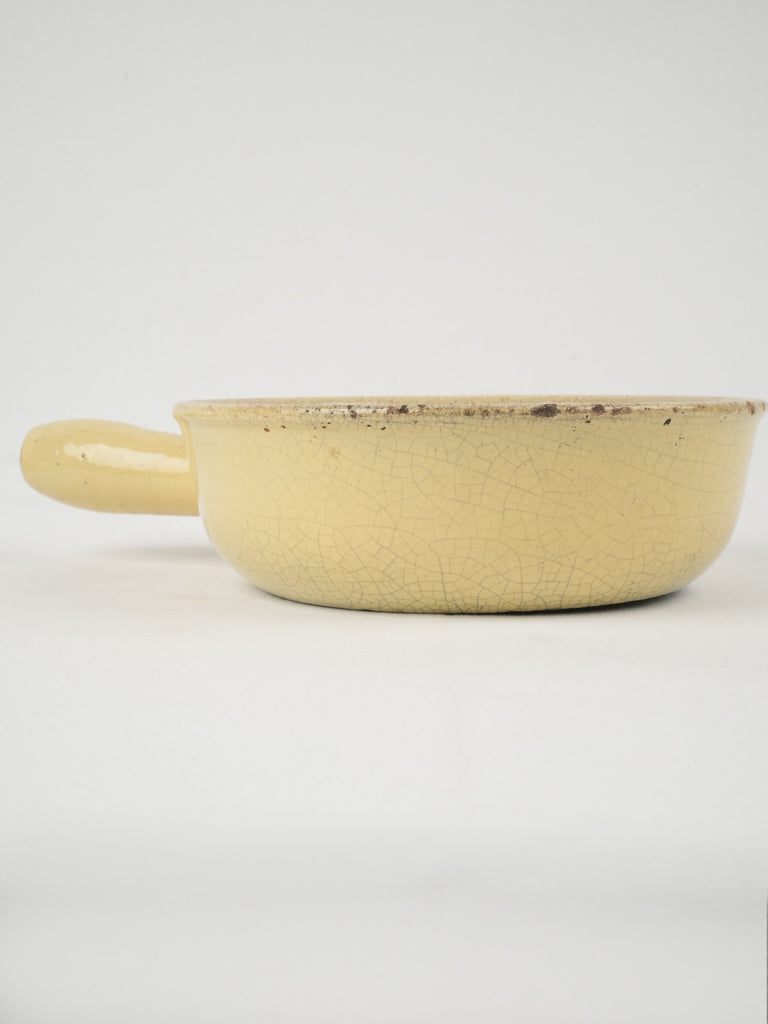 Lovely provenance glazed antique warming dish