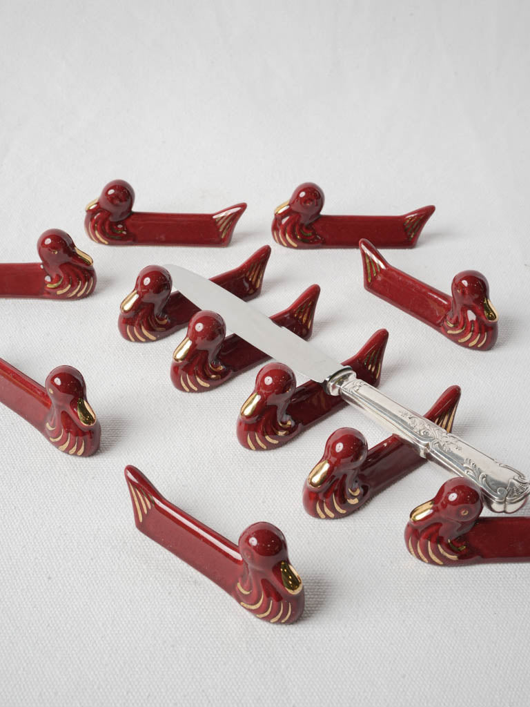 Mid-century Vallauris ceramic knife rests