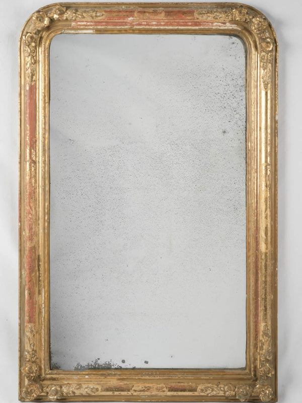 Ornate gilt French mantle mirror