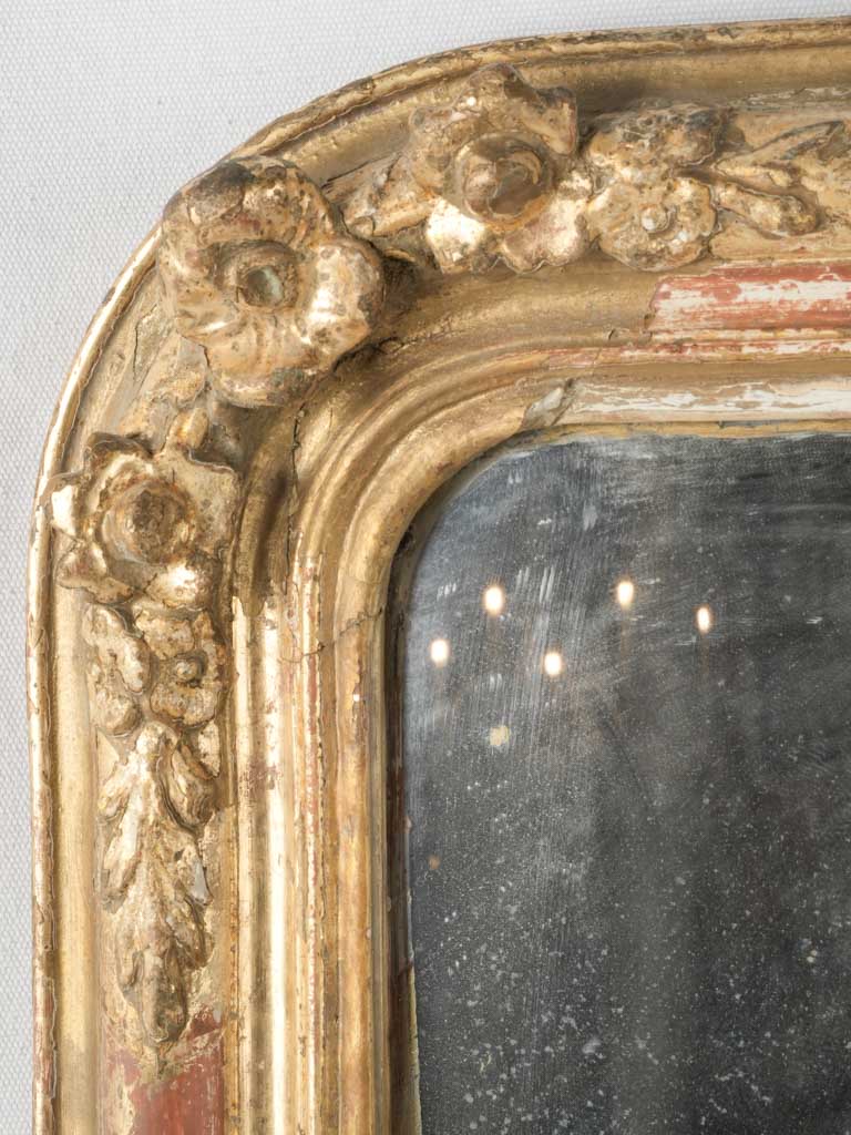 Timeless gilt French wall mirror