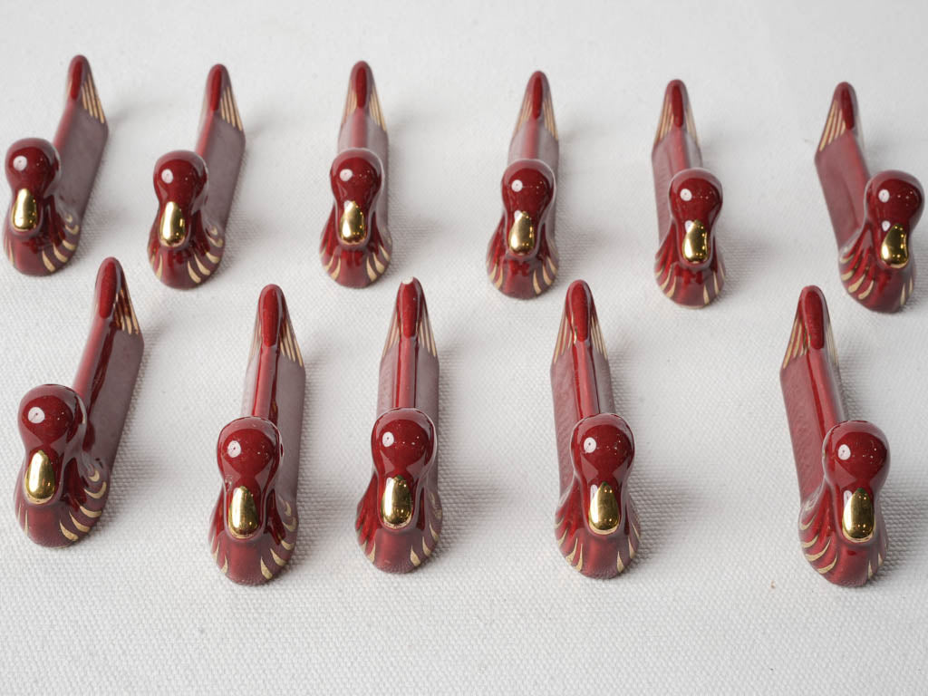 Artistic French vintage ceramic holders