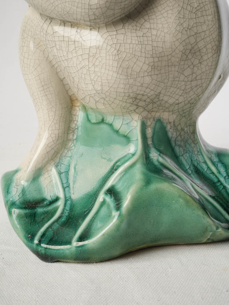 Whimsical Jug - Frog Serenading w/ Guitar c. 1950 - 13½"