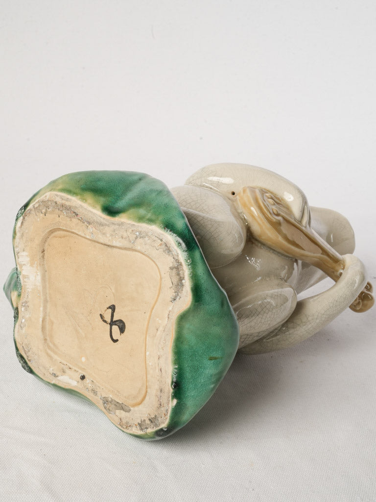 Whimsical Jug - Frog Serenading w/ Guitar c. 1950 - 13½"