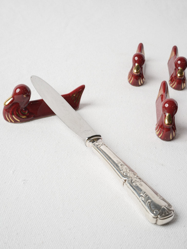 Charming French vintage knife holders