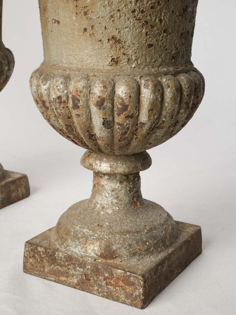 Ornamental antique French garden urns